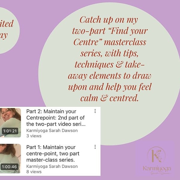 Maintain your Centre - two part video series